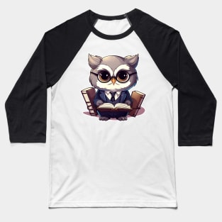 Owl is a lawyer reading a book Baseball T-Shirt